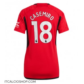 Manchester United Casemiro #18 Prima Maglia Femmina 2023-24 Manica Corta